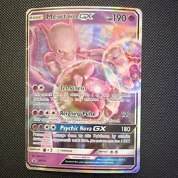 Pokemon Mewtwo GX SM196 SM Promos Full Art Promo Holo 190HP Basic Card English - Image 1