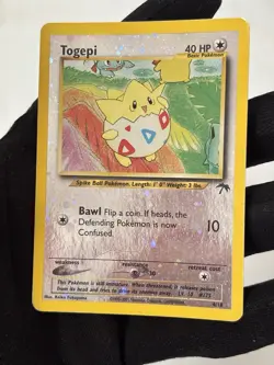 Togepi 2001 Southern Islands 4/18 Reverse Holo Swirl Pokemon Card - Image 1