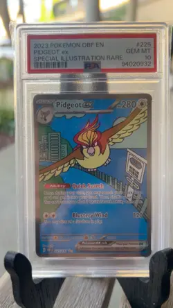 Pidgeot EX Obsidian Flames Special Illustration Rare Card 225/197 PSA 10 - Image 3
