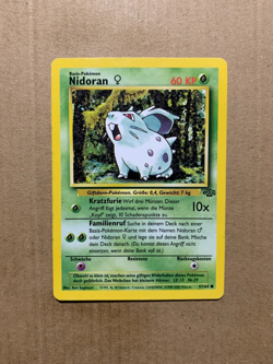 GERMAN Nidoran 57/64 Jungle Set - Common Pokemon Card - LP - Image 1