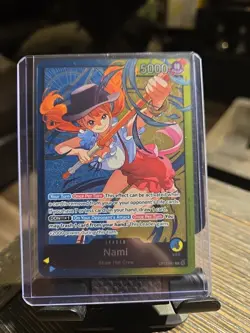 One Piece TCG Nami OP11-041 Learn Together Deck Promo Leader Card English - Image 1