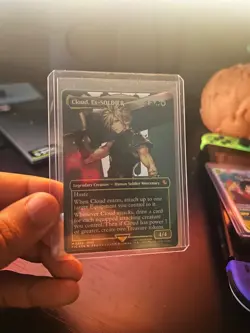 Magic the Gathering Final Fantasy Cloud Ex-SOLDIER Foil Borderless Card #202 - Image 1