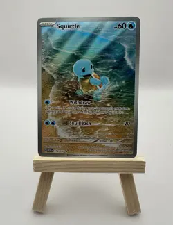 Pokemon TCG Squirtle 170/165 Scarlet & Violet 151 Illustration Rare Holo Card NM - Image 3