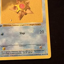 1st Edition Shadowless Staryu 65/102 Base Set Pokemon Card - Image 4