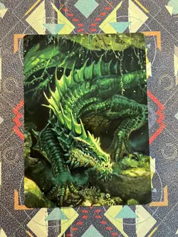 Magic The Gathering Adult Green Dragon Art Card Series - Image 1