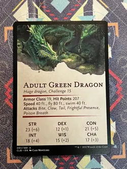 Magic The Gathering Adult Green Dragon Art Card Series - Image 2