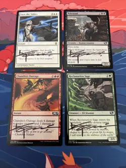 Magic: The Gathering Artist Signed x4 Cards - White Back - Christopher Moeller - Image 1