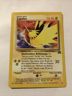 Pokemon Portuguese ZAPDOS Black Star Promo Card #23 RARE - Image 1