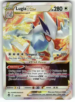 Lugia VSTAR 139/195 SWSH12: Silver Tempest NM Pokemon Card TCG - Image 1