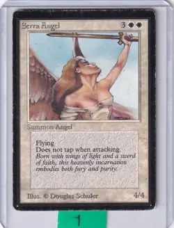 Serra Angel * Heavily Played * Beta MTG Magic the Gathering - Image 1