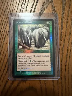 Magic The Gathering FOIL CALL OF THE HERD, ODYSSEY, NEAR MINT MTG - Image 1