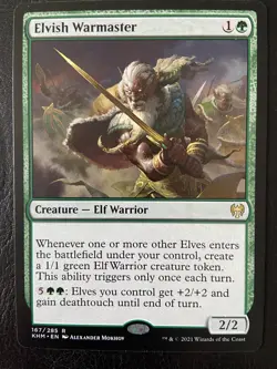 Magic The Gathering Kaldheim - ELVISH WARMASTER - RARE - Image 1