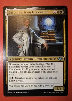 MTG: BARRON BERTRAM GREYWATER, REGULAR FINISH, UNCOMMON , 0195, OTJ, NM - Image 1