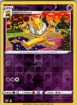 Pokemon | SWSH12: Silver Tempest | Hypno | 061/195 | Reverse Holo | NM - Image 1