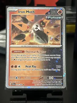 Iron Moth 028/182- Paradox Rift Cosmo Holo Rare Pokemon TGC NM/M - Image 1