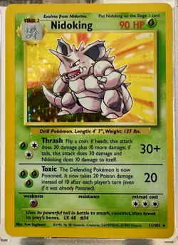 Pokemon TCG: Nidoking - Base Set 1999 (11/102) "Hologram!" NM - Image 1
