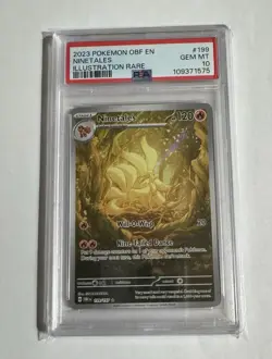 PSA 10 2023 Pokemon OBF EN Illustration Rare #199 Ninetales PSA 10 GEM MINT - Image 1
