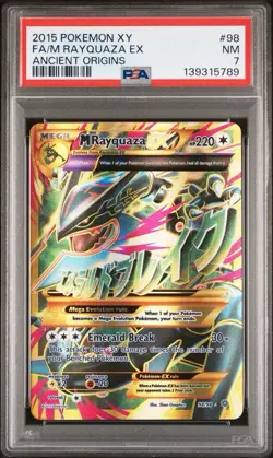 Pokemon XY Ancient Origins M Rayquaza EX 2015 PSA 7 98/98 - Image 1