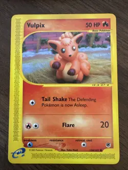 Pokemon Vulpix 136/165 Expedition Base Set Regular Non-Holo 2002 - Image 1