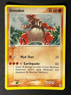 Groudon 102/101 Pokemon 2004 EX Hidden Legends-Secret Rare Holo -NM with Swirl - Image 1