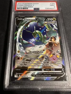 Pokemon TCG 2021 Sword & Shield Evolving Skies #194 FA/Rayquaza v PSA 9 - Image 2