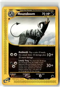 Houndoom ⭐ 12/144 Rare Skyridge Regular 2003 Pokemon NM/LP - Image 1