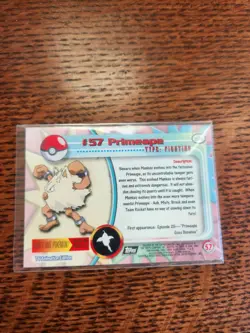 2000 TOPPS HOLO POKEMON Series 1- PRIMEAPE #57 LP - Image 3