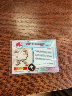 2000 TOPPS HOLO POKEMON Series 1- PRIMEAPE #57 LP - Image 4