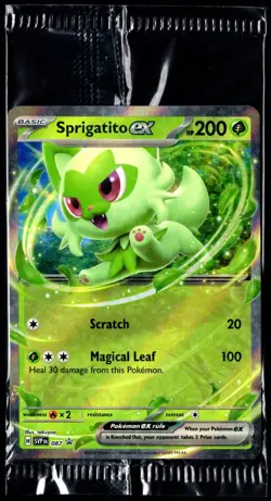 Pokemon TCG Sprigatito ex SVP 087 2024 Scarlet & Violet Sealed Black Star Promo - Image 1