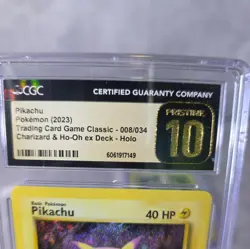 2023 POKEMON CLC-CLASSIC CHARIZARD & HO-OH EX DECK #008 PIKACHU PSA 10 - Image 4