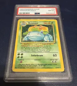 1999 Pokemon Venusaur Base Set Unlimited Holo PSA 8 15/102 - Image 3