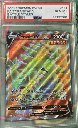 2021 Pokemon Battle Styles Full Art #154: Tyranitar v PSA 10 Gem Mint - Image 1