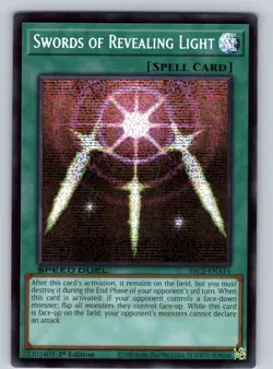 Swords of Revealing Light (PSR) Prismatic Secret Rare 1st Edition SBC2-ENA14 LP - Image 1