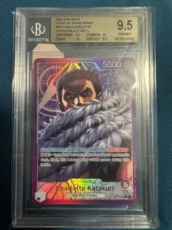 One Piece Charlotte Katakuri OP11-062 A Fist of Divine Speed Alt Art BGS 9.5 P1 - Image 1