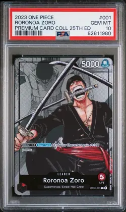 PSA 10 Roronoa Zoro OP01-001 Alternate Art (25th Anniversary) - Image 1