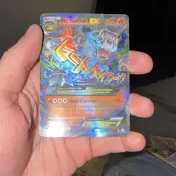 Pokemon M Charizard EX Mega Full Art Holo Card 220 HP Heat Typhoon - Image 3