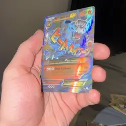 Pokemon M Charizard EX Mega Full Art Holo Card 220 HP Heat Typhoon - Image 5