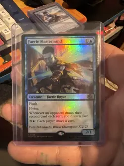 Magic the Gathering Faerie Mastermind FOIL March of the Machine Card NM - Image 1