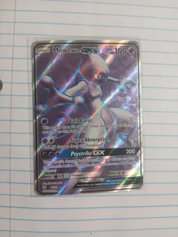 Pokemon Mewtwo GX TCG Full Art Ultra Rare Holo Card 72/73 Shining Legends - Image 2