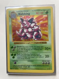 Nidoking - 11/102 - Shadowless Holo Rare Base Set 1999 - Pokemon Card - 90HP - Image 1
