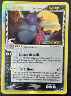 Nidoking 9/101 EX Dragon Frontiers Reverse Holo Pokemon Card NM - Image 1