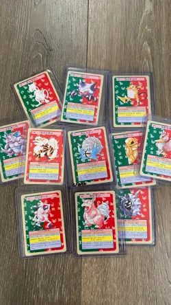 Topsun Pokemon "1995" Green Back 11 card Lot Mewtwo Hunter Raichu - Image 1