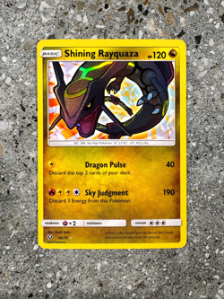 Pokemon TCG Cards Shining Rayquaza 56/73 Shining Legends Holo Rare NM - Image 1