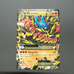 Pokemon TCG M Lucario EX Holo Ultra Rare Card 55/111 Furious Fists - Image 1
