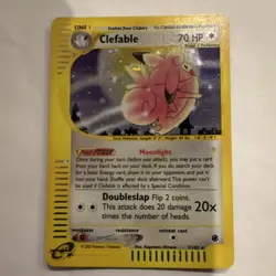 Pokemon Clefable 007/165 Expedition Base Set Holo Rare 70 HP English Card - Image 1
