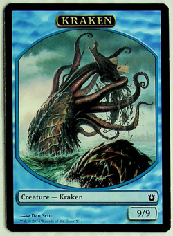 Kraken - Token - Born of the Gods - 2014 - Magic the Gathering - Image 1
