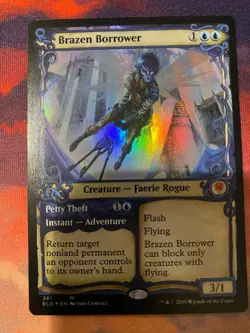 MTG Throne of Eldraine Brazen Borrower Showcase Foil - Image 1