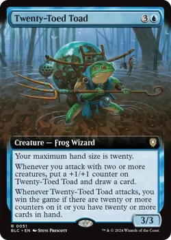 TwentyToed Toad Extended Art 0051 MTG Commander Bloomburrow Rare NP - Image 1