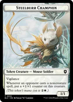 Steelburr Champion // Squid Double-Sided Token MTG BLC 10//17 Token NM - Image 2
