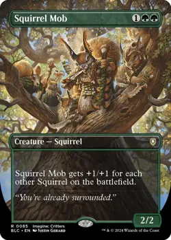 Squirrel Mob Borderless 0085 MTG Commander Bloomburrow Rare NP - Image 1